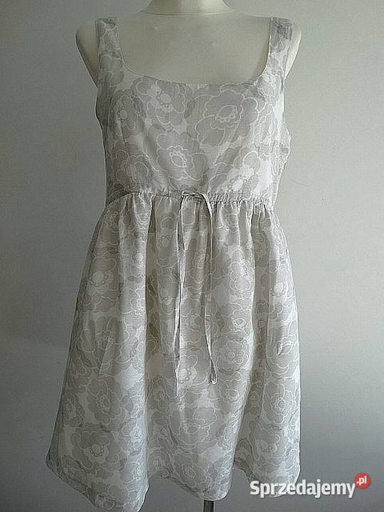 Sukienka GAP Lniana Len Bawełna Kremowa Modny podlaskie Łomża sprzedam