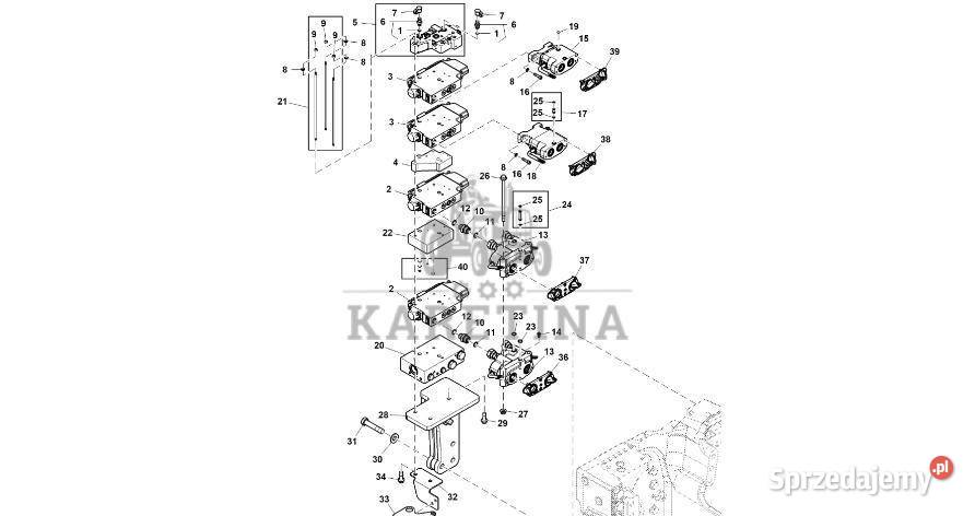 John Deere 9470RX Kolektor RE589990 Zawór wielkopolskie Jastrzębniki