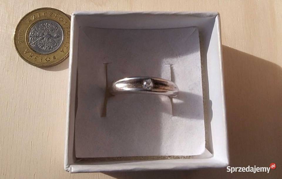 Pierścionek obrączka srebro 925 17mm śląskie Cieszyn