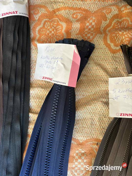 Zamki suwaki ubraniowe do toreb plecaków Produkcja Lublin sprzedam