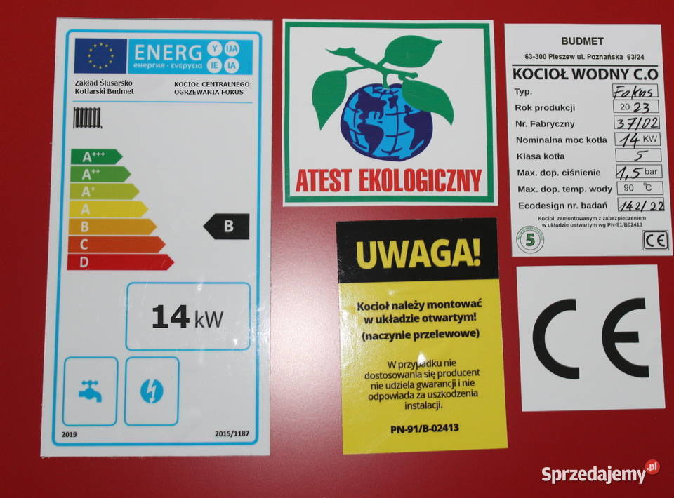 wlkp KOTŁY 14 kW do 120 m2 UniwersumEKO KOCIOŁ Tczew sprzedam