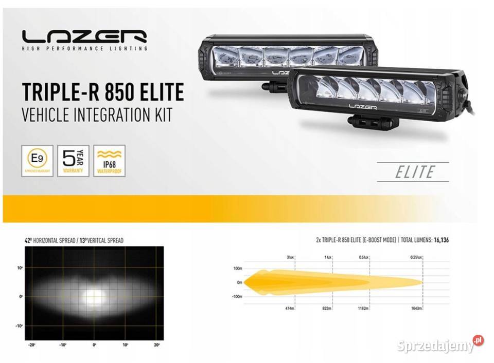 Zestaw dwóch lamp LAZER TRIPLER 850 Elite Gen2 osobowe warmińsko-mazurskie Pasłęk