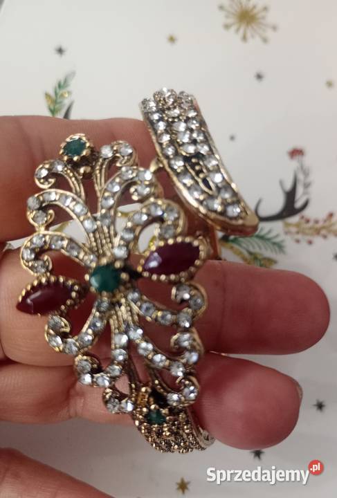 Piękna lśniąca bransoletka mankietowa styl Białystok