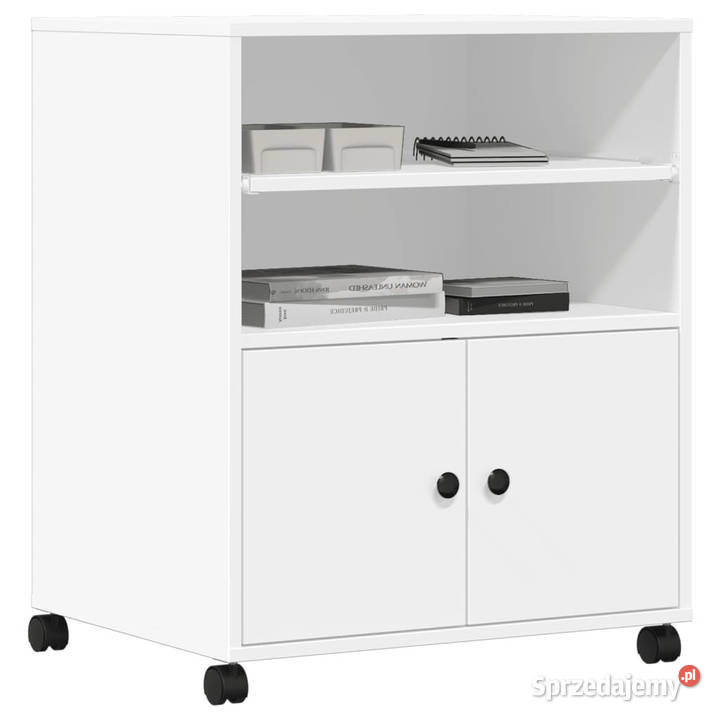 Szafka pod drukarkę z kółkami biała 60x48x74 Warszawa