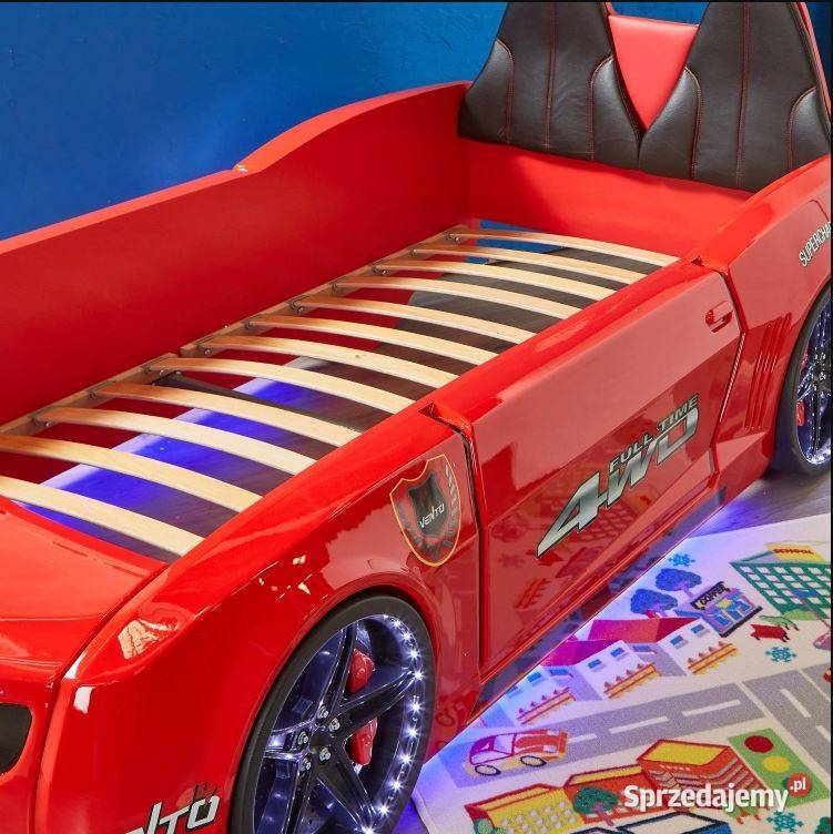 Łóżko auto samochód Camaro Dodge LED pilot śląskie