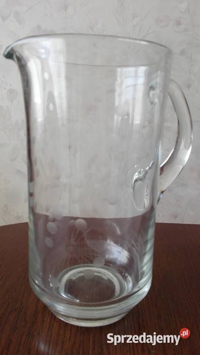 Dzbanek duży szlif ręczny stare szkło PRL Porcelana i szkło Białystok sprzedam