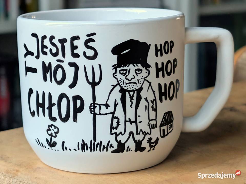 Kubek Ceramiczny Ręcznie Malowany CHŁOP 300ml Dobrzykowice