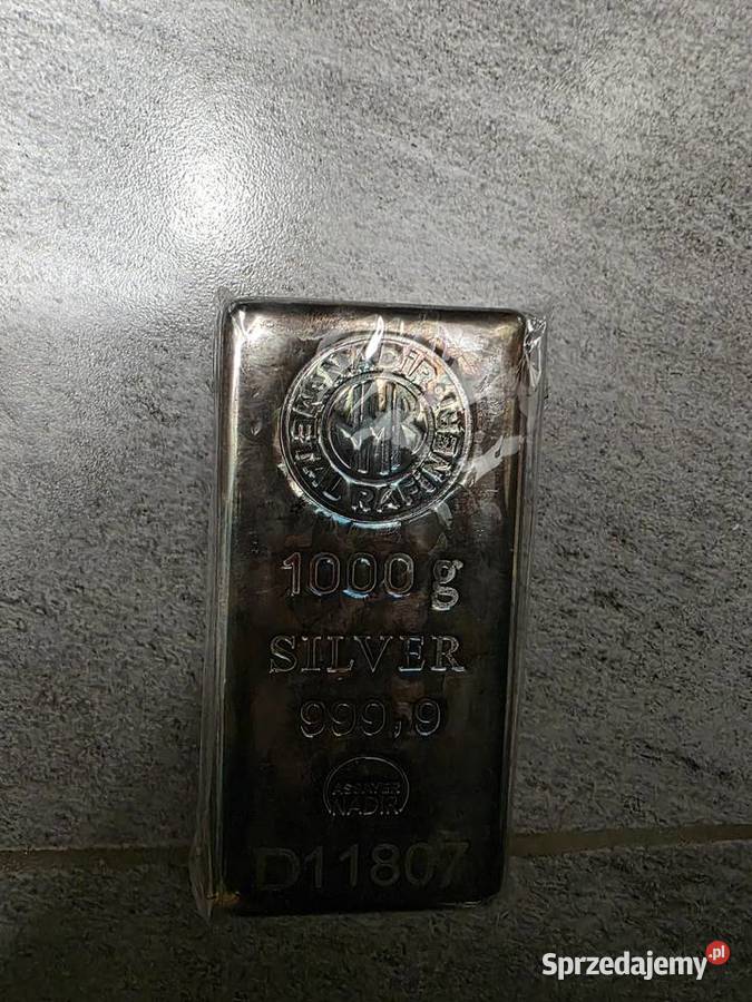 Sztabka srebra inwestycyjnego 1000g próba 9999 Ostrów Wielkopolski