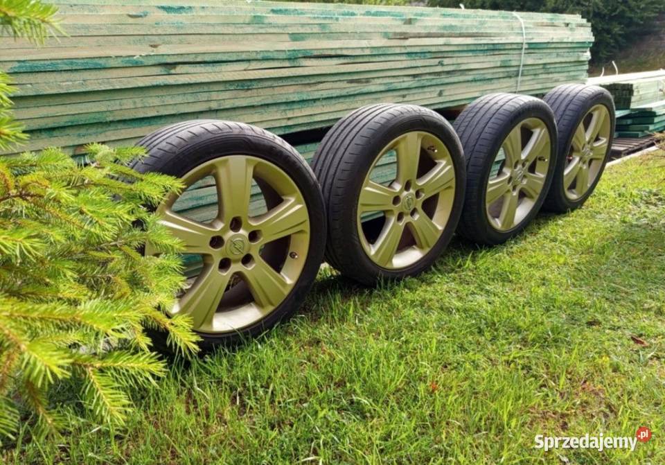 Złote Koła Alu z Oponami 17 5x110 OPEL SAAB łódzkie Będków-Kolonia