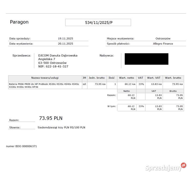 Laptop HP ProBook 4540s i52450M 8GB RAM SSD 250 Rzeszów