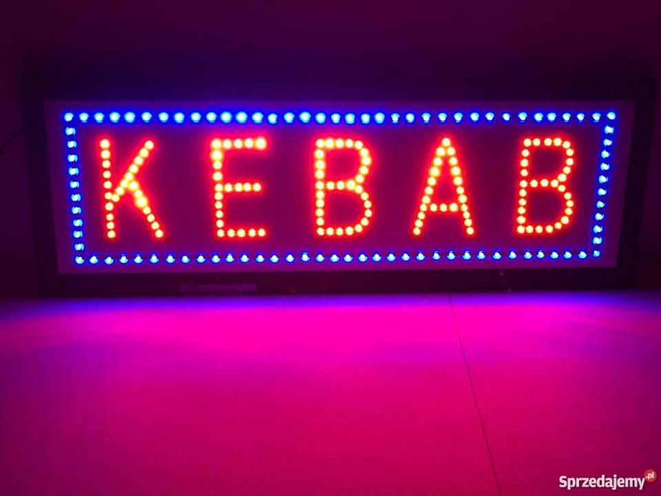 KEBAB RDKLAMA szyld LED 70x25 zewnętrzna NOWA