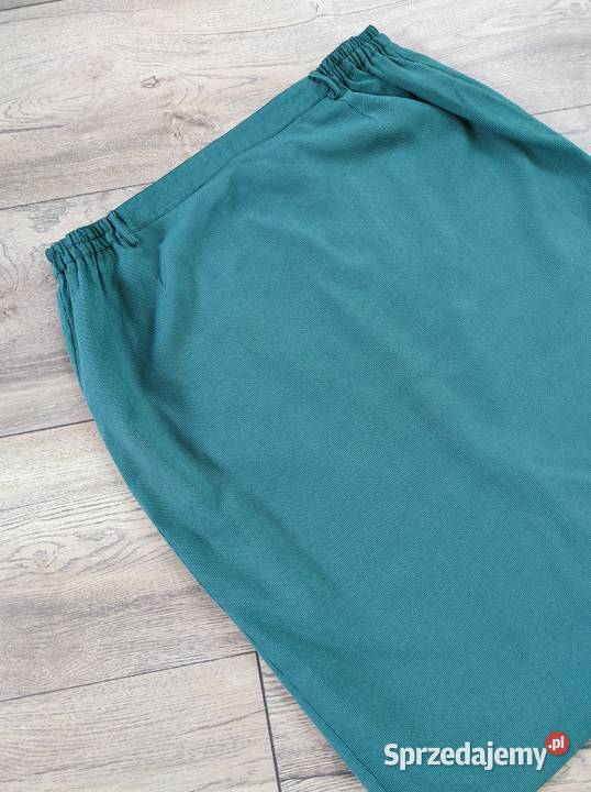 Zielona spódnica Vintage Prążek 70 80s Jasło