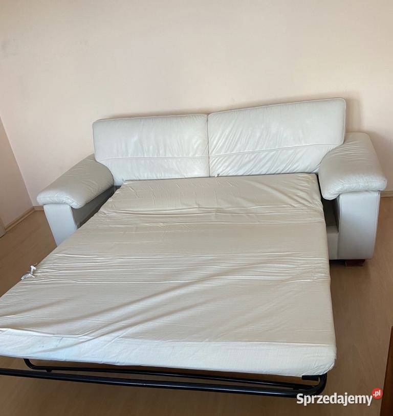 Sofa 2osobowa z Ekoskóry Białej 200cm zachodniopomorskie Police