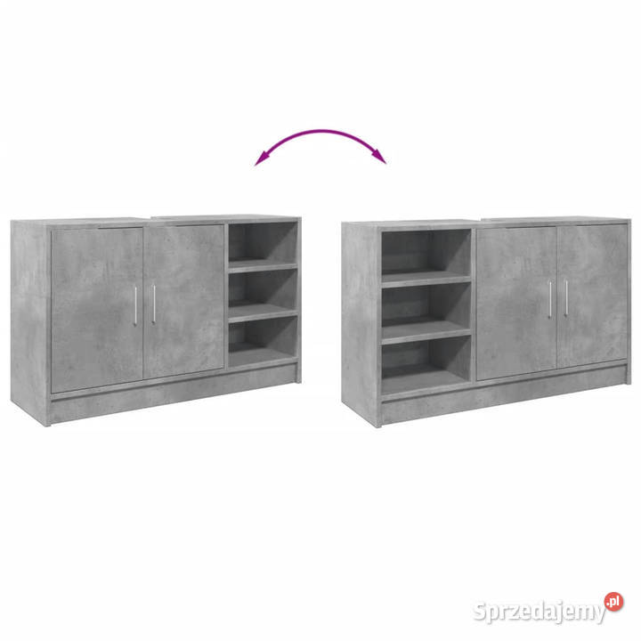 Szafka pod umywalkę szarość betonu 90x29x55 mazowieckie