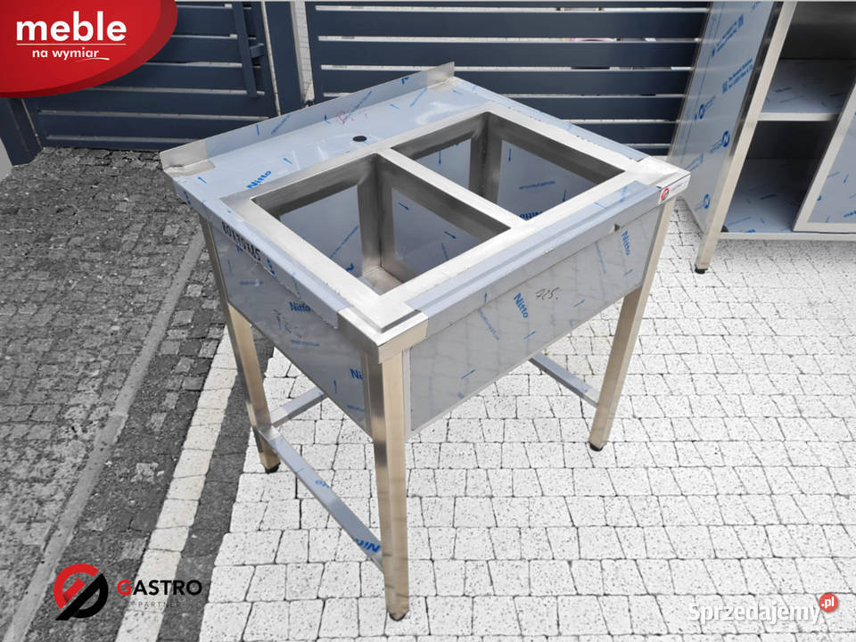 Zlew gastronomiczny 2 komorowy bez półki wielkopolskie Ostrów Wielkopolski