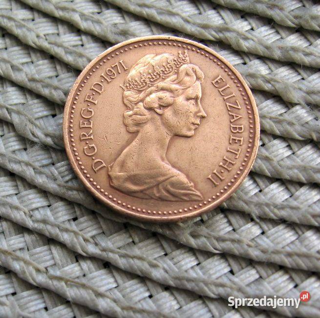 Wielka brytania 1 Pens 1971r wielkopolskie Kalisz