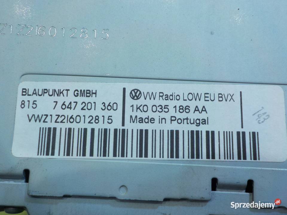 VW GOLF VI 14 TSI 09r HB radio 1K0035186AA Suków