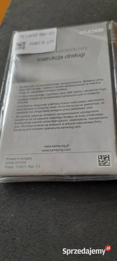 Samsung GT E 2600 Łódź