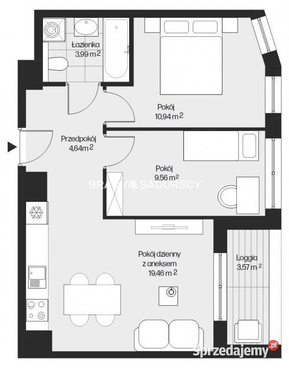 Mieszkanie Kraków Piasta Kołodzieja 4859m2 3pok apartamentowiec małopolskie