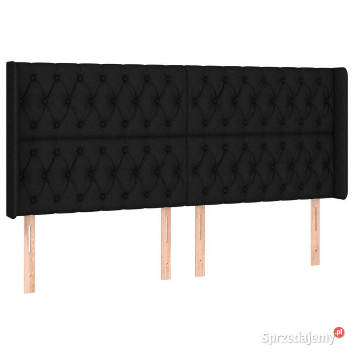 Zagłówek do łóżka z LED czarny 183x16x118128