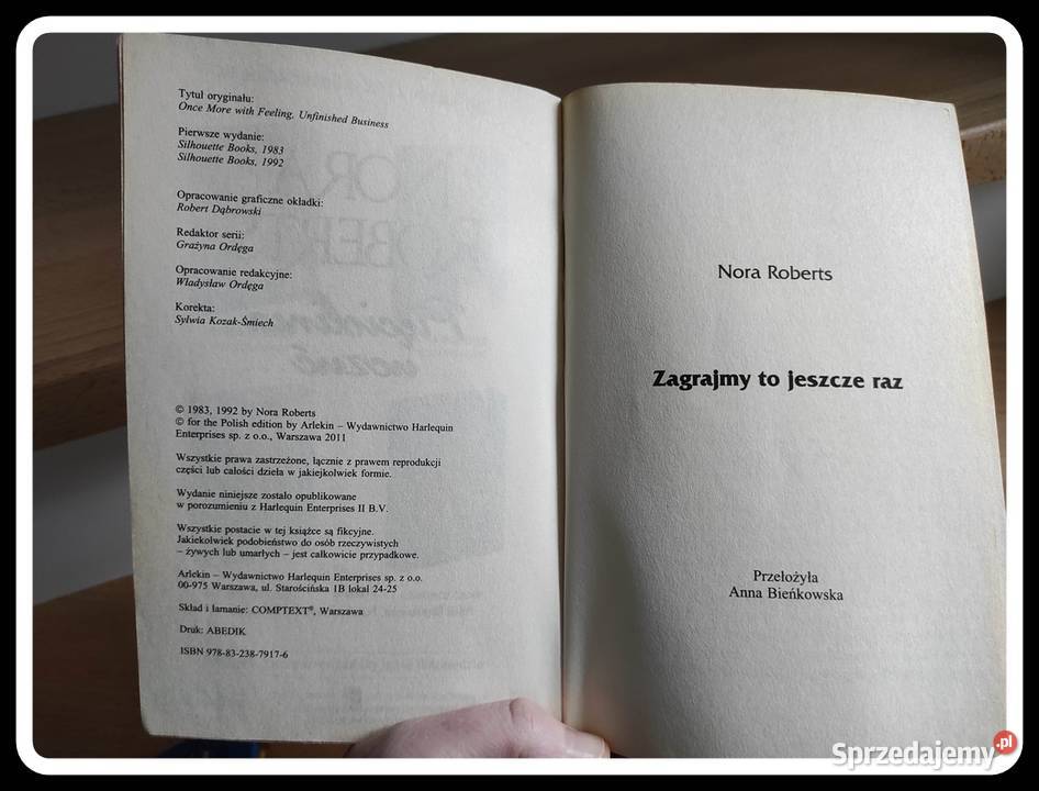 książka Nora Roberts Pięciolinia uczuć 2 w 1 Płock sprzedam