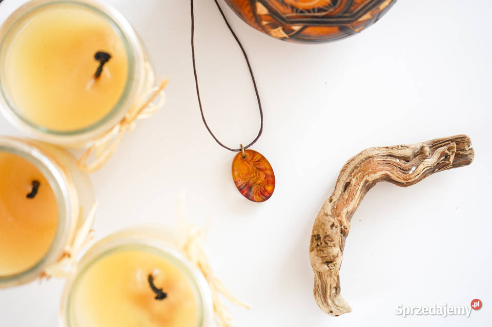 Kolorowy owalny artystyczny wisiorek Warszawa sprzedam