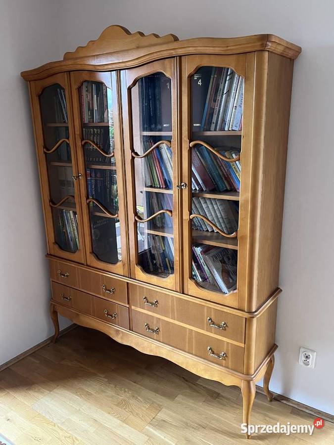 Debowa biblioteczka z litego drzewa Stan nowy