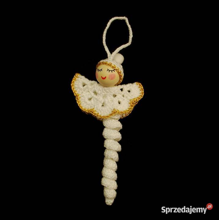 Zawieszka ozdoba szydełkowa na choinkę aniołek Kluczbork sprzedam