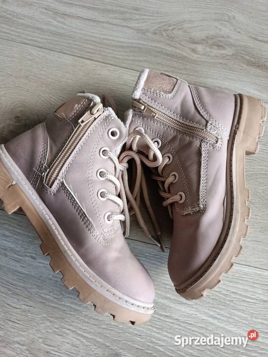 Buty botki dziecięce pudrowy róż 30 mazowieckie sprzedam