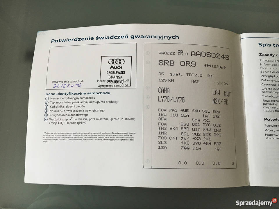 Audi Q5 20 TDI Quattro polski salon VF23 niski Strzebielino