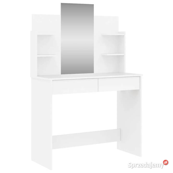 Toaletka z lustrem biała 96x39x142 WM837574 Meble Warszawa
