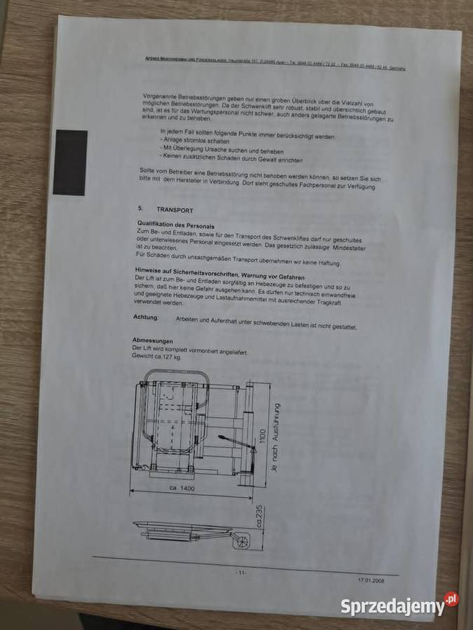 SPRZEDAM WINDA SAMOCHODOWA INWALIDZKA składana Jaworzno
