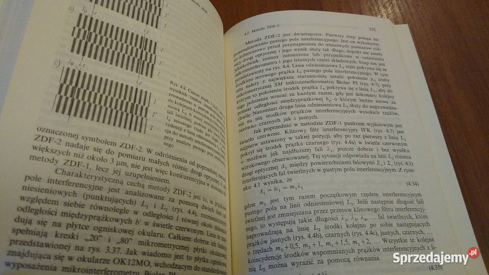 Mikrointerferometria w świetle spolary Rok wydania 1991 Gdańsk sprzedam