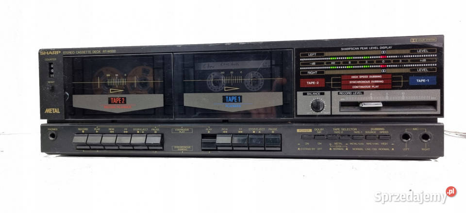 sharp RT W500 Stereo Cassette Deck magnetofon wielkopolskie Międzychód sprzedam