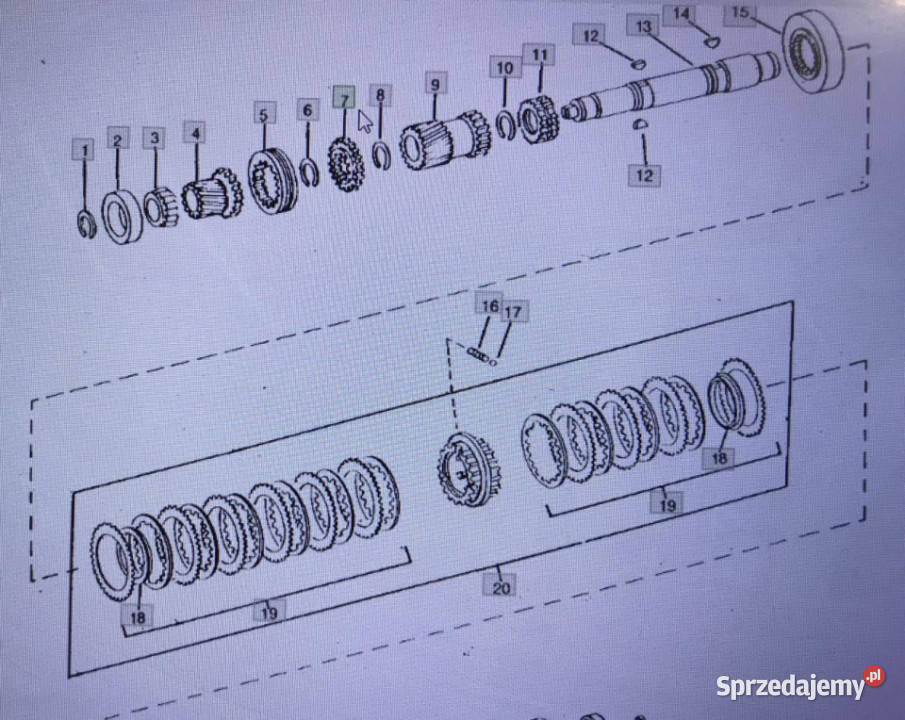 John Deere R63930pierścień zmiany biegówJohn Jastrzębniki sprzedam
