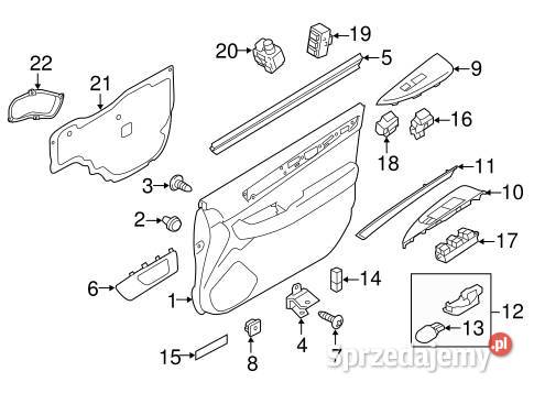 Komponenty fotela pasażera Subaru Outback Kość Fotele i kanapy śląskie Częstochowa