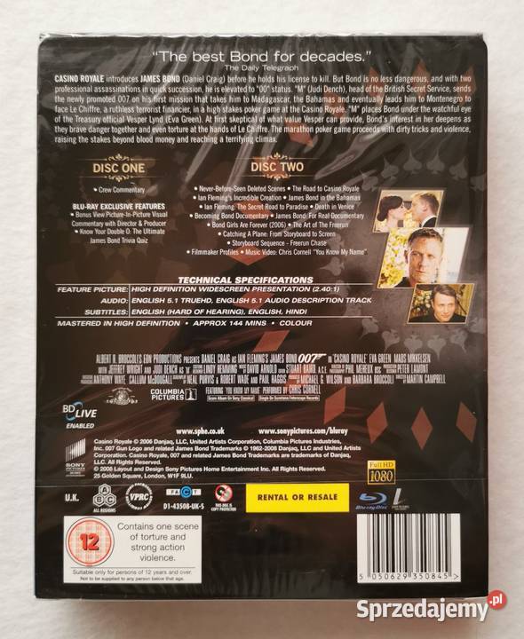 Casino Royale Deluxe Edition 2x Bluray En 2006 Kultura i Rozrywka Wytrzyszczki