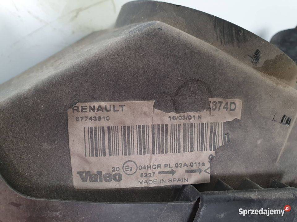 LAMPA LEWA PRZÓD RENAULT MEGANE I 67743610 Lipno