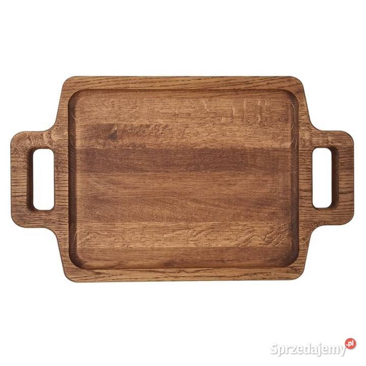 Taca patera deska dębowa stolik śniadaniowy