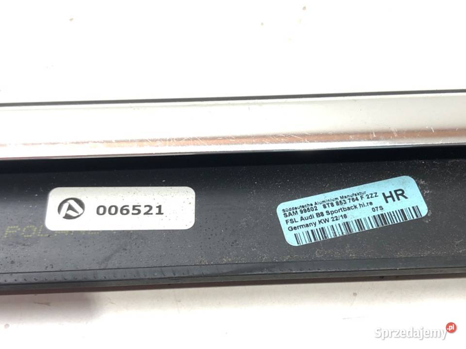 LISTWA ZGARNIAJĄCA TYŁ PRAWA CHROM AUDI A5 8T sprzedam