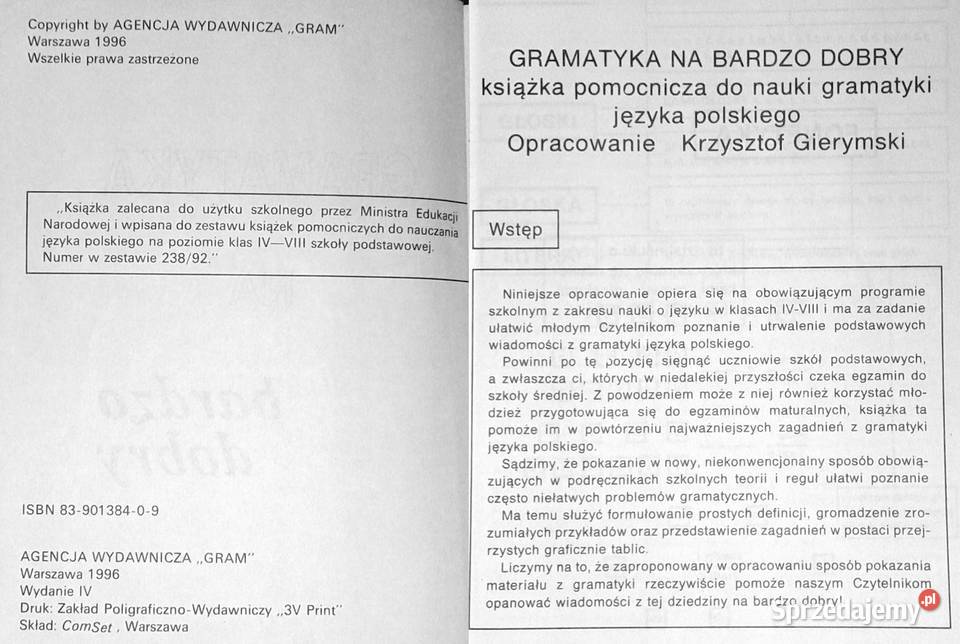 Gramatyka na Wydanie 1996 r miękka