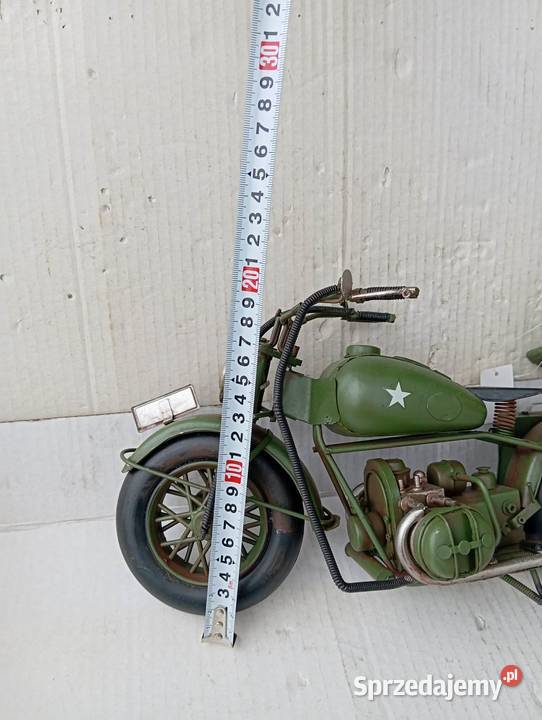 MOTOCYKL WOJSKOWY METALOWY RETRO REPLIKA Militaria Niemodlin