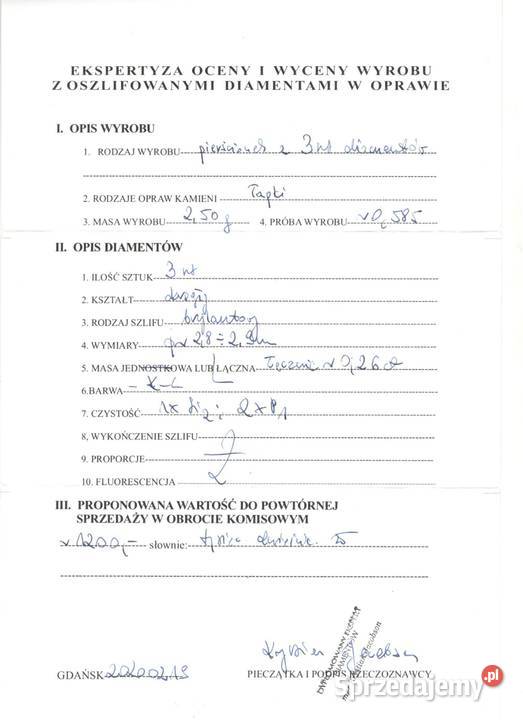 Złoty Pierścionek Próby 585 250g Rozmiar 13 złoto warmińsko-mazurskie Elbląg