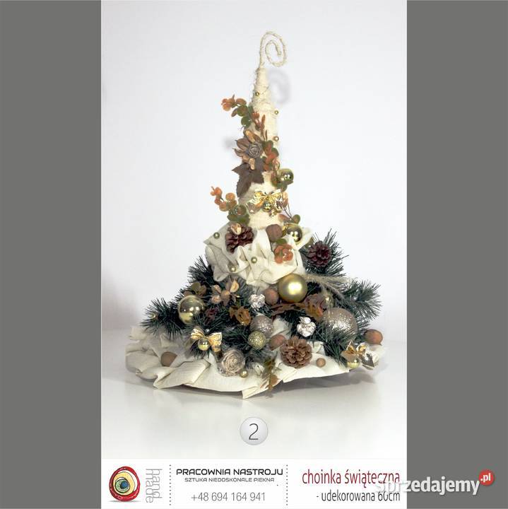 MAŁE CHOINKI ŚWIĄTECZNE GNOM SKRZAT UDEKOROWANE Skoczów