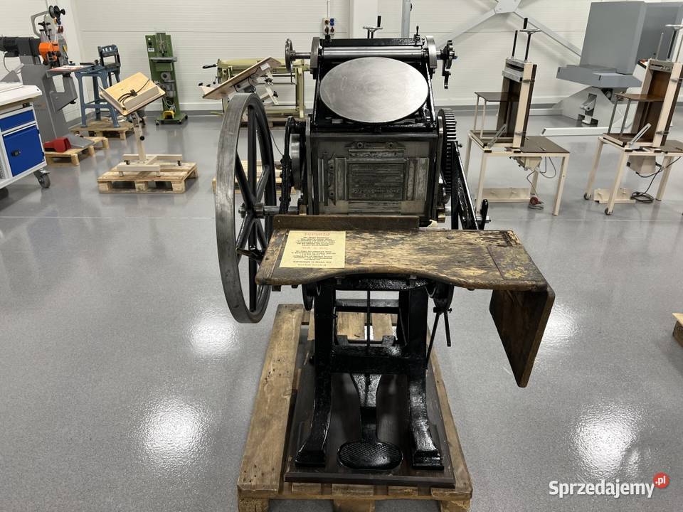 Maszyna typograficzna pedałówka Emil Kahle Produkcja Radom sprzedam