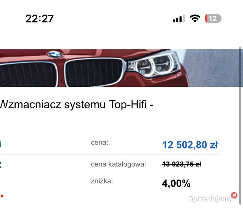 BMW F01 F02 F04 F07 F25 Wzmacniacz Top HiFi 9 Gdańsk