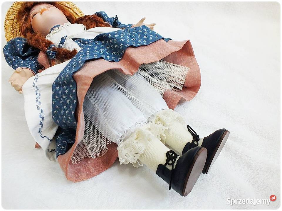 Porcelanowa stara Lalka wys44 Kolekcjonerska Pozostałe