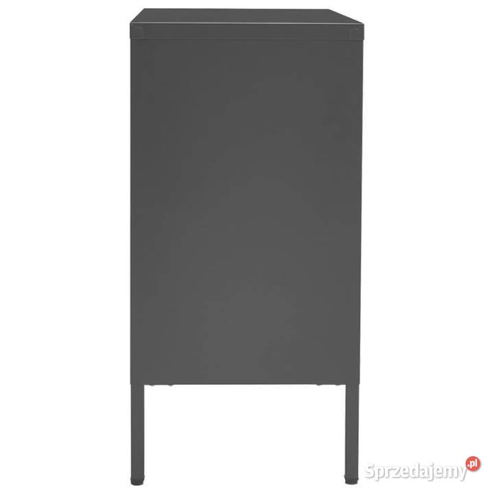 Komoda antracytowa 75x35x70 stal i szkło mazowieckie Warszawa