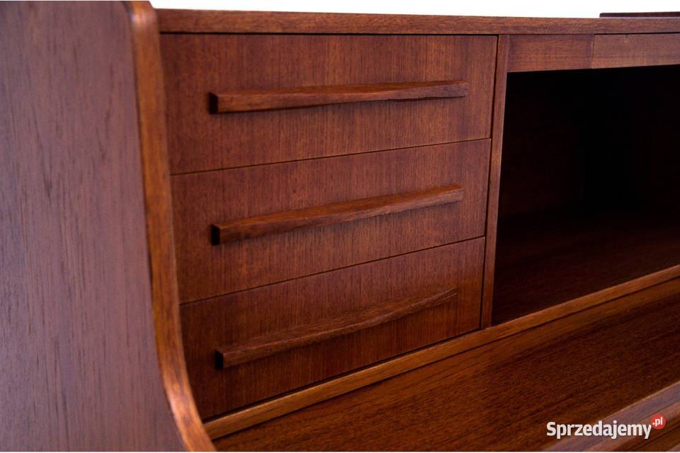 Tekowy sekretarzyk duński design lata 60 Chorzów