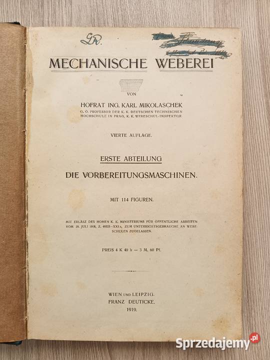 Mechanische Weberei Erste Abteilung Die Kraków